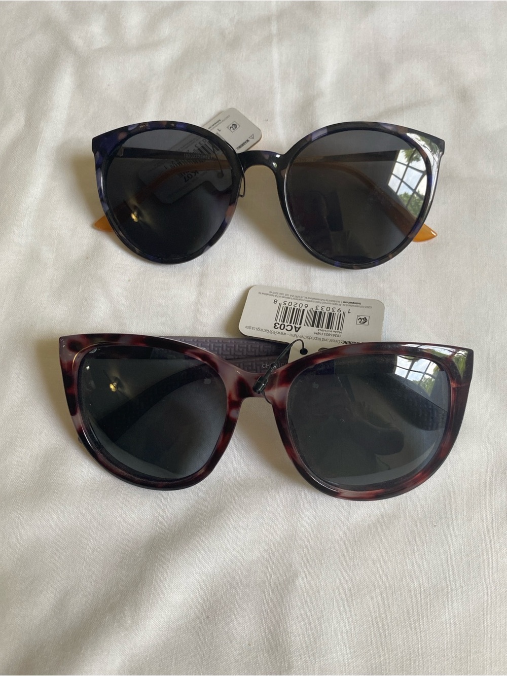 Foster Grant Tortoiseshell Frame Sunglasses with Black Lenses